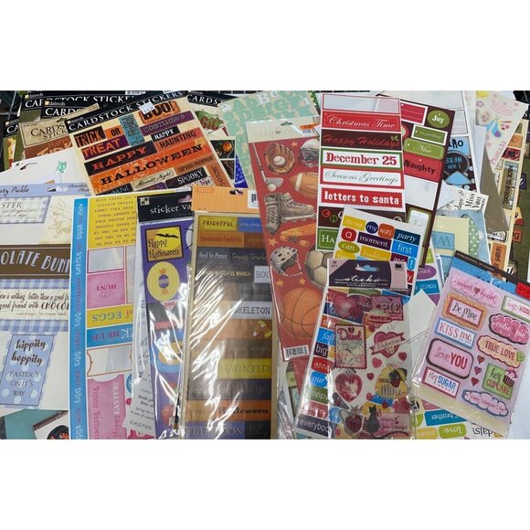Scrapbook Stickers Embellishments HUGE Lot Craft Supplies For Scrapbooking Cards - Picture 3 of 6